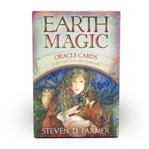 Earth Magic Oracle Card deck and guidebook with messages from the Earth's elements, made by Dr. Steven Farmer