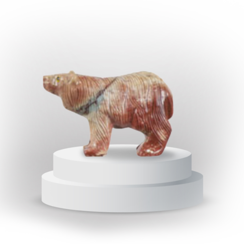 Bear animal totem in dolemite, and made in Peru, symoblizing confidence and assertiveness