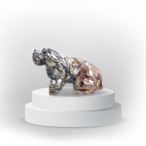 Dog animal totem in dolemite, made in Peru, symoblizing faith and loyalty
