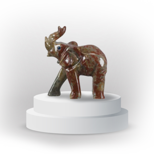 Elephant animal totem in dolemite, and made in Peru, symbolizing love and confidence
