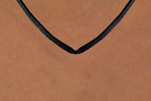 Black Suede Leatherette-Necklace