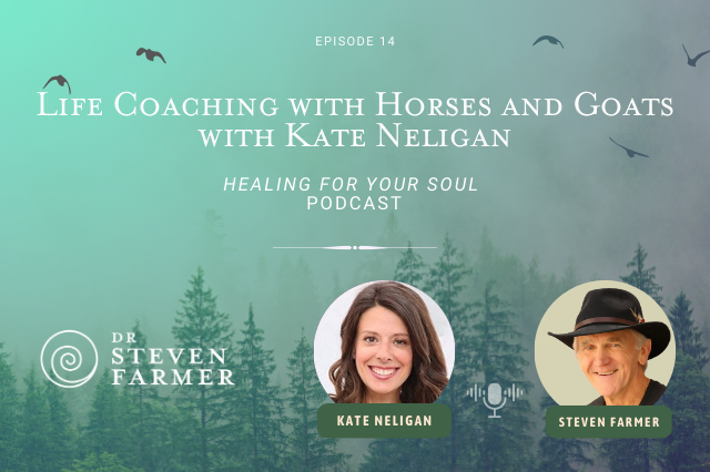 Life Coaching with Horses and Goats with Kate Neligan and Dr. Steven Farmer on the Healing for Your Soul Podcast